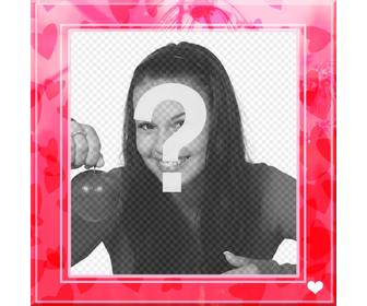 cornice rosa un cuore per vostra immagine profilo social network