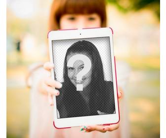 montare fare selfie ipad