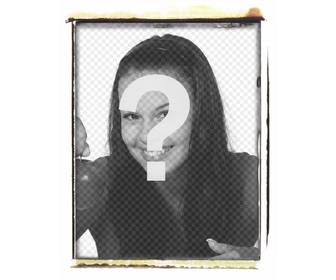 polaroid effetto di stile photo frame bruciato per mettere vostra immagine allquotinterno