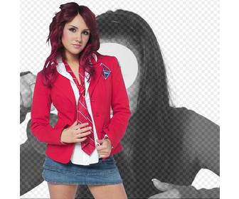 fotomontaggio dulce maria rebelde in uniforme