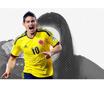 fotomontaggio james rodriguez della colombia