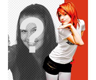 fotomontaggio hayley williams il cantante dei paramore