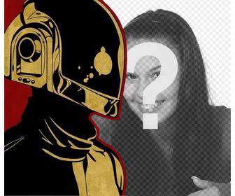 illustrazione fotomontaggio da daft punk