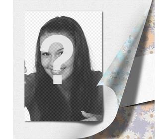 collage particolari fiori di carta da imballaggio per mettere un regalo fotografico lascia foto