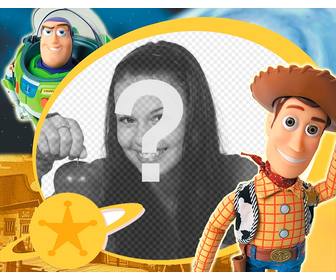 telaio toy story per bambini i due personaggi principali film giocattoli