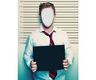 montaggio di mettere vostra faccia e guardare come criminale poster carica