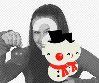 adesivo pupazzo di neve online per decorare le vostre foto di natale