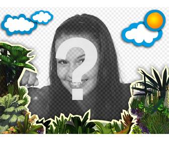 cornice foto di vegetazione e nuvole per decorare le vostre foto
