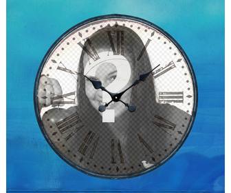 cornice per foto online in forma di un orologio analogico