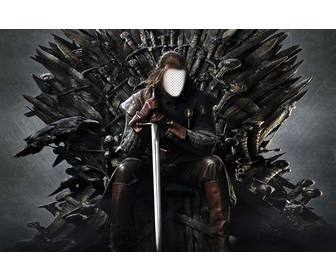 fotomontaggio di ned stark nel trono di spade per aggiungere il tuo volto