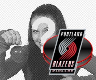 adesivo il logo dei blazers portland