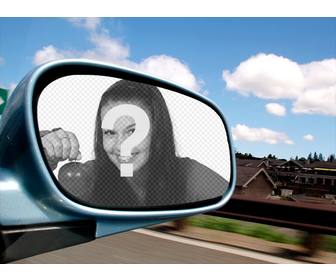 fotomontaggio tua foto in specchio auto