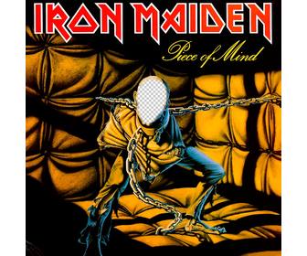 fotomontaggio della copertina cd di iron maiden per aggiungere il