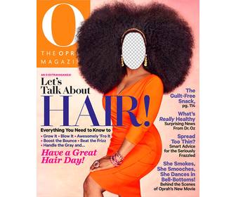 fotomontaggio di essere oprah winfrey sulla copertina di un