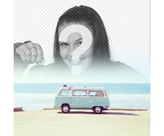 fotomontaggio hipster un furgone