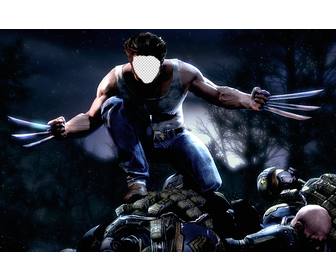 fotomontaggio di attacco wolverine in cui e possibile aggiungere il