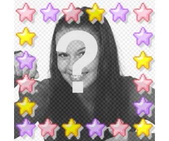 animazione di stelle colorate personalizzate tua foto grande per il tuo avatar