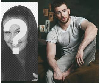 metti tua foto accanto chris evans seduta