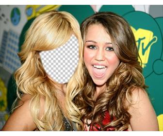 fotomontaggio dove puo mettere tua faccia ashley tisdale miley cyrus