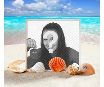 cornice marine di mettere tua foto spiaggia