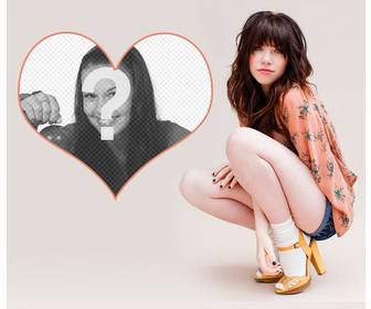 fotomontaggio carly rae e tua foto in un cuore