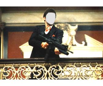 modello tony montana in scarface per fare un montaggio il viso