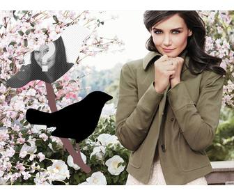 collage di due foto lattrice katie holmes