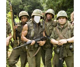 fotomontaggio di mettere tua faccia sul protagonista di tropic thunder