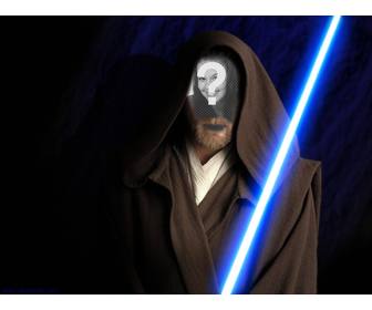 fotomontaggio di obi wan kenobi in star wars il film creare il collage le vostre foto