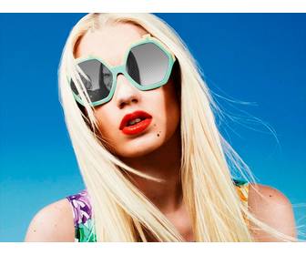 photo frame iggy azalea di mettere unimmagine riflessa nei suoi occhiali