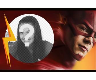 fotomontaggio dei supereroi flash