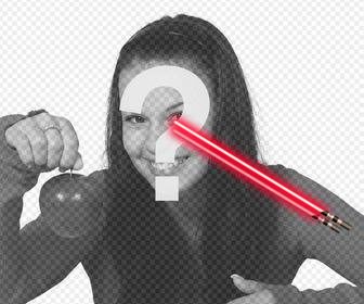 sticker di spada laser sith rosso per tua foto