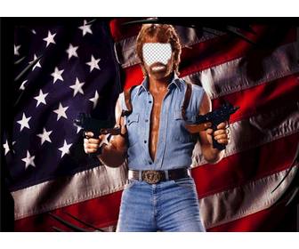 fotomontaggio di chuck norrisn american hero per modificare