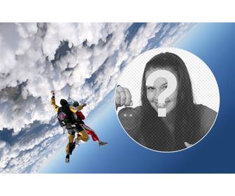 salto in alto fotomontaggio dove puo mettere tua foto tra le nuvole foto mount