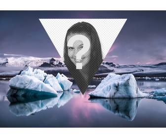 collage hipster di mettere tua foto un ghiacciaio