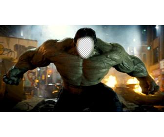 effetto in linea per essere hulk in scena film x cambiare il vostro corpo il corpo verde e muscoloso di hulk in scena film dove appare distruggere citta carica unimmagine e misura il vostro volto in questo carattere forte della marvel e anche possibile applicare un filtro direttamente dalleffetto per renderlo piu reale e stupire i vostri amici per libero