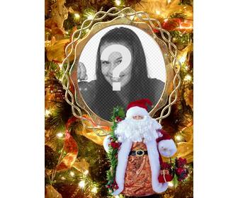 metti tua foto albero di natale babbo natale