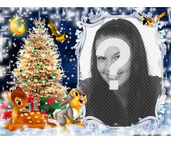 cartolina di natale per mettere vostra foto bambi
