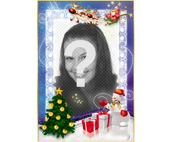 modello free christmas per personalizzare tua foto on line