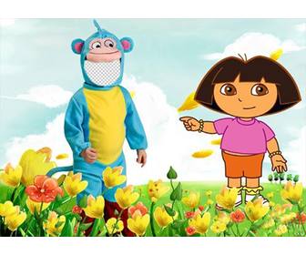 fotomontaggio costume scimmia dalla dora the explorer per modificare costume virtuale