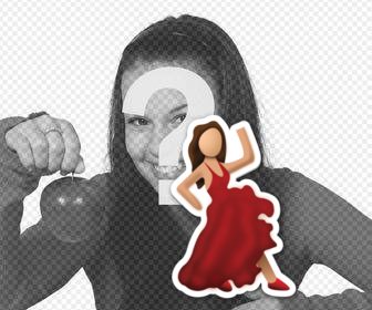 emoticon di un flamenco che balla da whatsapp