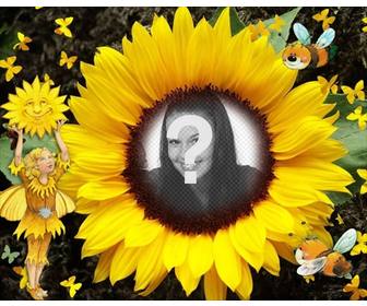 cornice per foto forma di girasole per personalizzare tua foto preferita