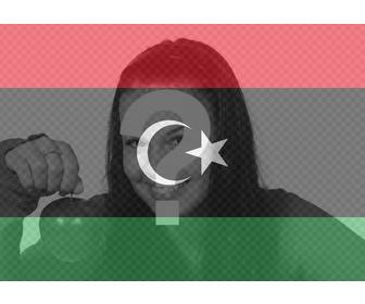 effetto foto della bandiera della libia per tua foto