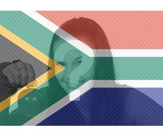 effetto foto della bandiera sud africa per tua foto