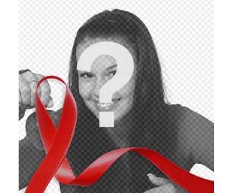 nastro rosso contro l039aids da mettere nella tua foto online