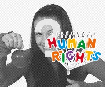 sticker palloni di diritti umani per tua foto