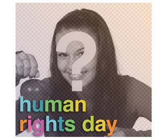 effetto foto di giornata dei diritti umani per tua foto