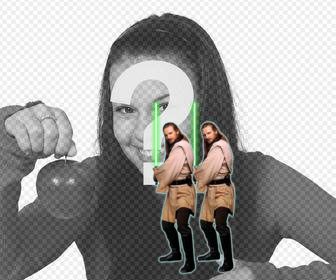 sticker personaggio di star wars qui-gon jinn per le vostre foto