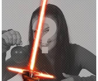 effetto foto di kylo ren spada laser per tua foto