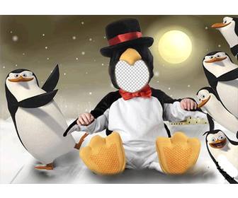 costume penguin virtuale per i bambini che possono essere modificati liberamente